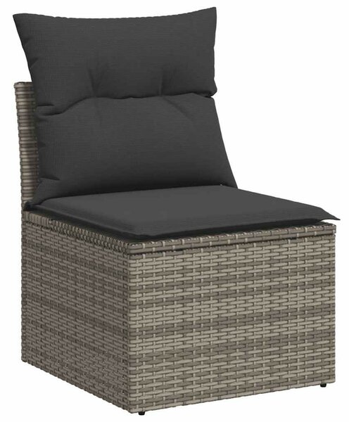 VidaXL Polyrattan Kerti Ülőgarnitúra - 11 részes - Szürke