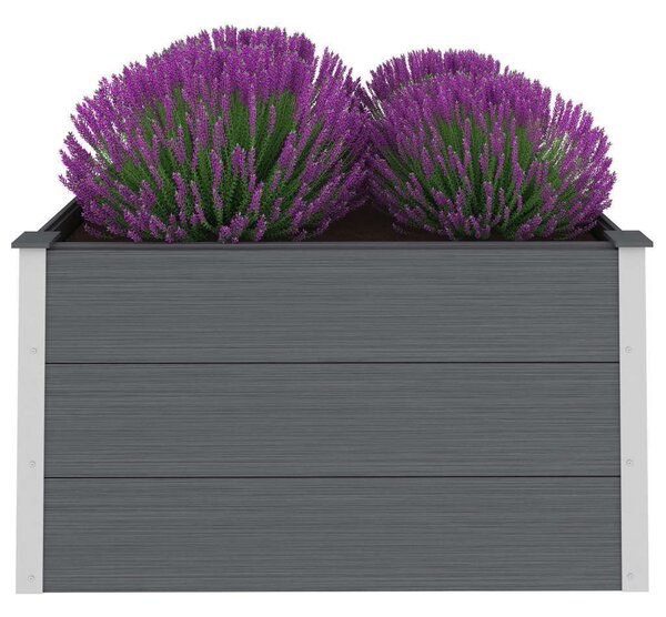 GardenLine WPC Kerti Magaságyás - 100x100x54 cm - Szürke