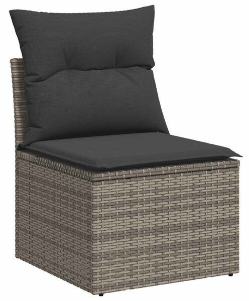 VidaXL Polyrattan Kerti Ülőgarnitúra - 6 részes - Szürke