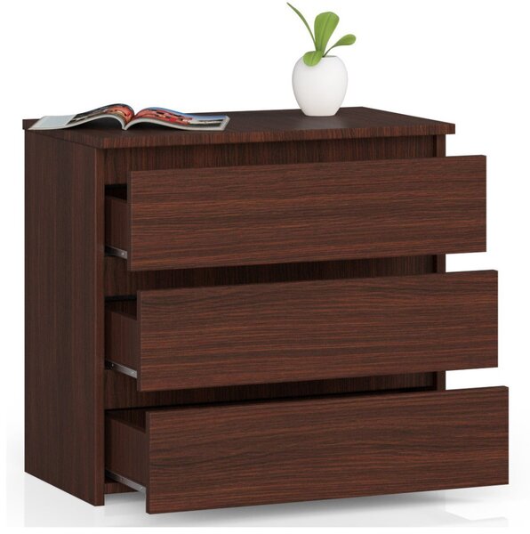 AKORD CLP CL3 Fiókos szekrény Laminált Wenge 3 Fiókos