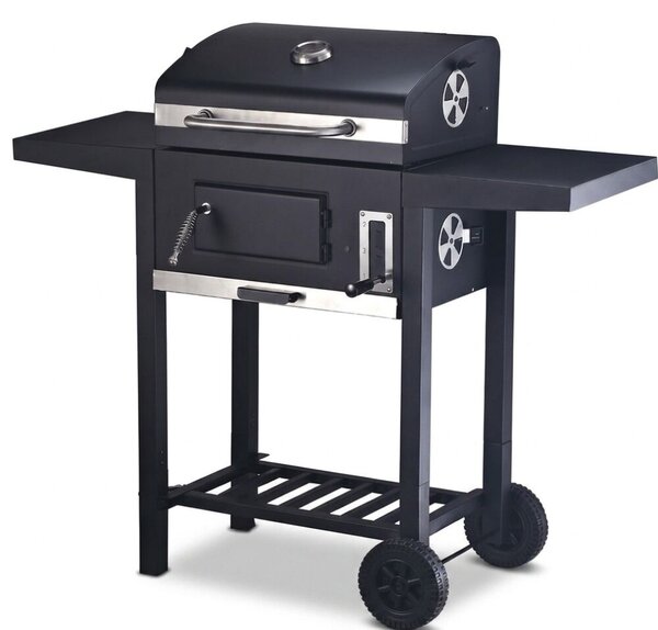 Pepita kerti Grillsütő dupla polccal 109x46x94.5cm - Fekete