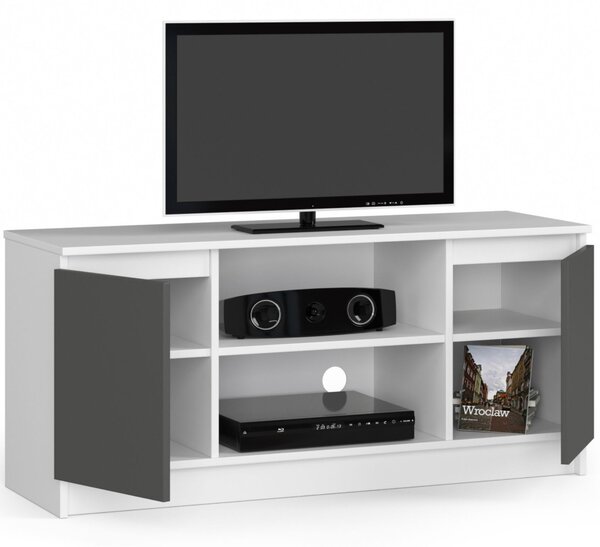 AKORD CLP K120 TV-állvány Laminált Fehér-Szürke