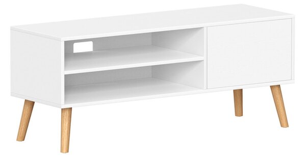 VASAGLE Modern TV Szekrény Fehér 120 cm Skandináv Stílusú Állvány