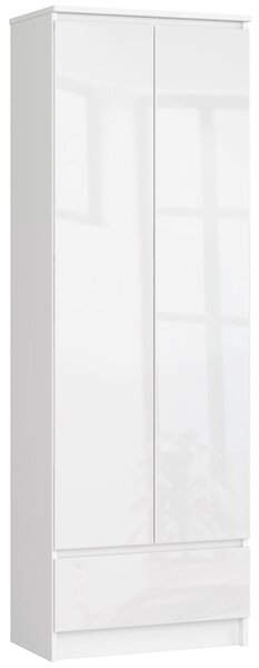 AKORD CLP Irodai Szekrény Magasfényű Fehér 60cm