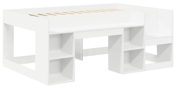 VidaXL Gyerekágy keret tárolóval Fehér 80 x 160 cm Szerelt Fa