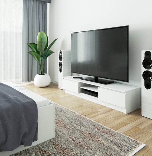 AKORD CLP K160 TV-szekrény Laminált Fehér Matt