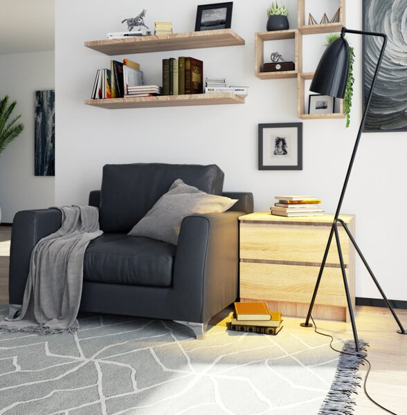 AKORD CLP K60 Éjjeliszekrény Laminált Sonoma Tölgy 2 Fiókos