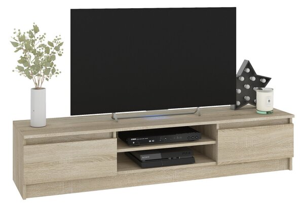 AKORD CLP Modern Sonoma Tölgy TV-állvány és Vitrin Szett