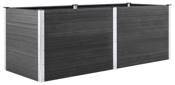 VidaXL WPC Magaságyás - Szürke - 250x50x91 cm