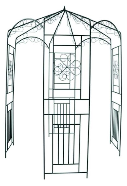 Kovácsoltvas Kerti Pavilon - Sötétzöld - 250x160 cm