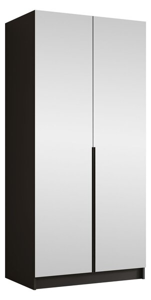 Gardróbszekrény Closico Staton III, Laminált forgácslap, 215x100x58cm, Fekete