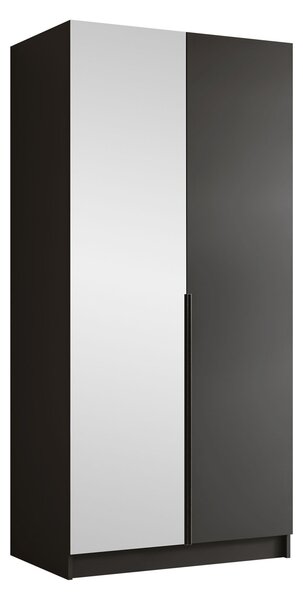Gardróbszekrény Closico Staton II, Laminált forgácslap, 215x100x58cm, Fekete