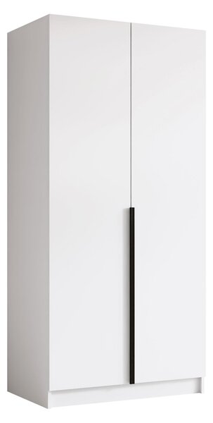 Gardróbszekrény Closico Staton I, Laminált forgácslap, 215x100x58cm, Fekete, Fehér