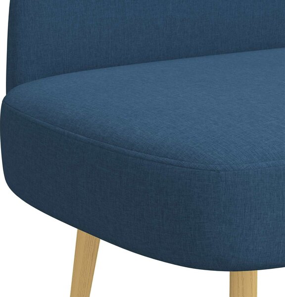 VidaXL Kárpitozott pad háttámlával Kék 110 x 60 x 76 cm