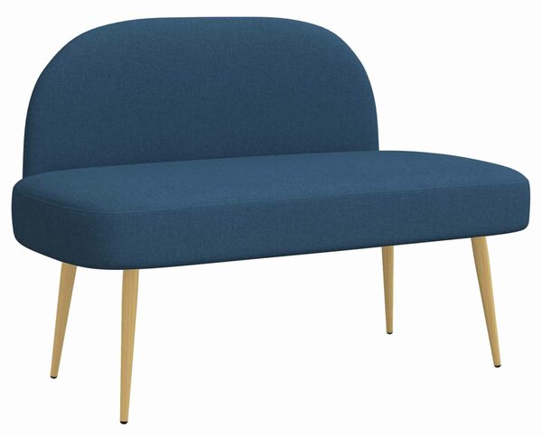 VidaXL Kárpitozott pad háttámlával Kék 110 x 60 x 76 cm
