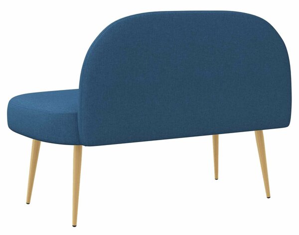 VidaXL Kárpitozott pad háttámlával Kék 110 x 60 x 76 cm
