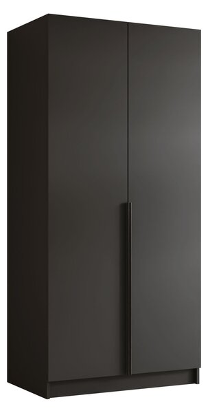Gardróbszekrény Closico Staton I, Laminált forgácslap, 215x100x58cm, Fekete