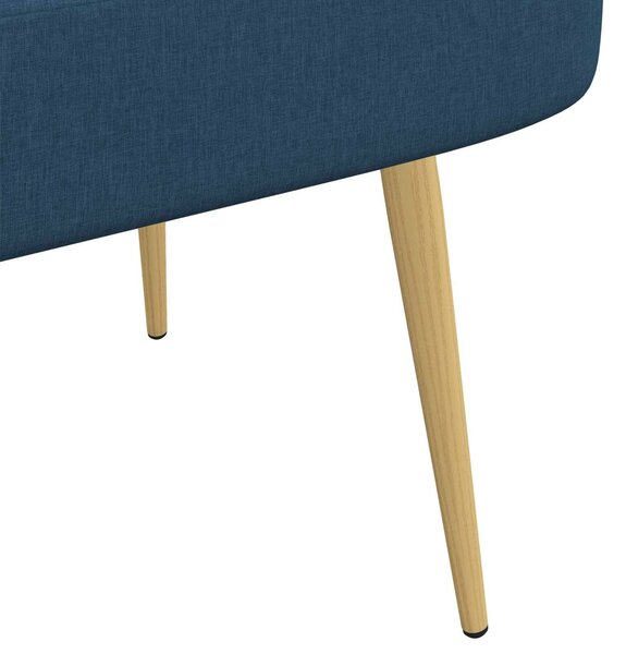 VidaXL Kárpitozott pad háttámlával Kék 110 x 60 x 76 cm