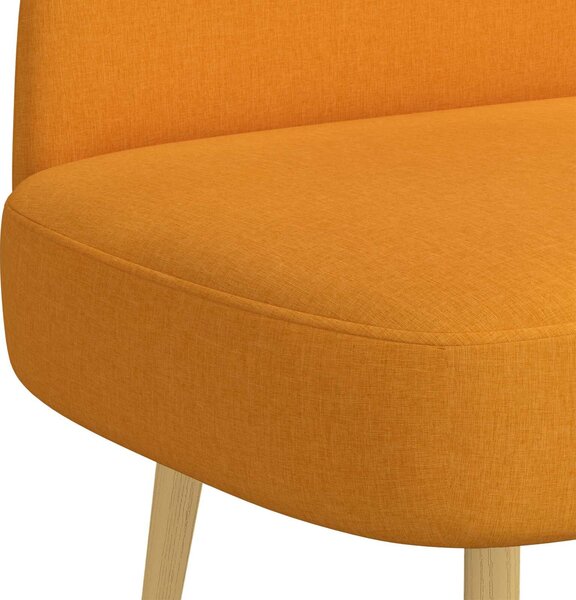 VidaXL Kárpitozott pad háttámlával Sötétsárga 110 x 60 x 76 cm