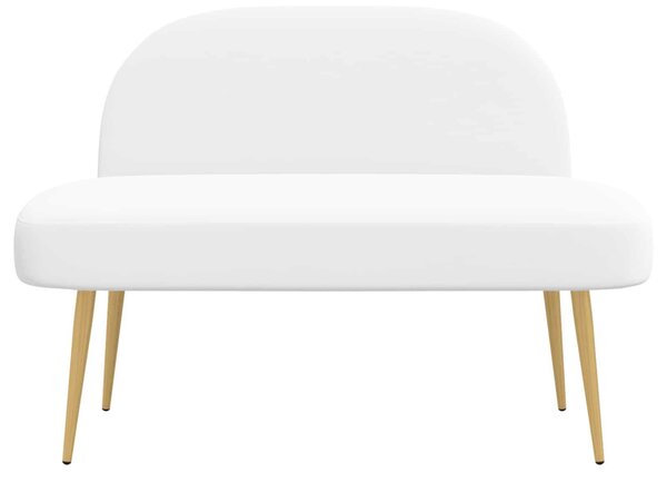 VidaXL Kárpitozott pad háttámlával Fehér 110 x 60 x 76 cm