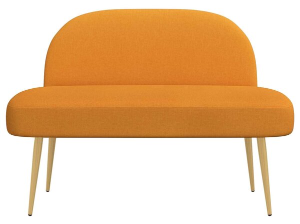 VidaXL Kárpitozott pad háttámlával Sötétsárga 110 x 60 x 76 cm