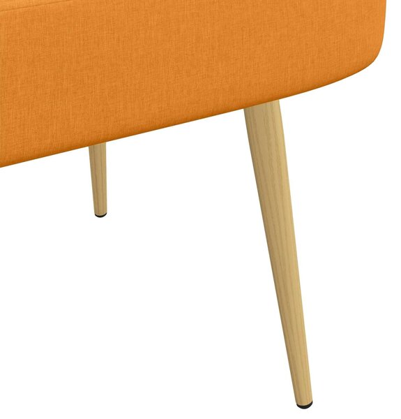 VidaXL Kárpitozott pad háttámlával Sötétsárga 110 x 60 x 76 cm
