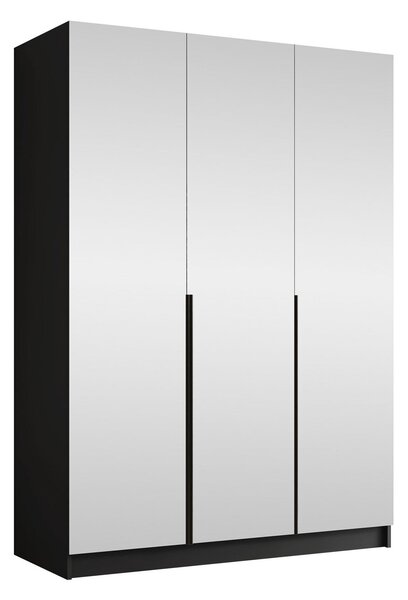 Gardróbszekrény Closico Decoron III, Laminált forgácslap, 215x150x58cm, Fekete