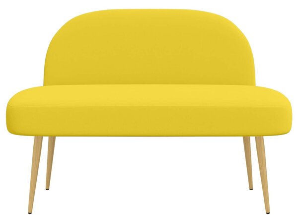 VidaXL Kárpitozott pad háttámlával Halványsárga 110 x 60 x 76 cm