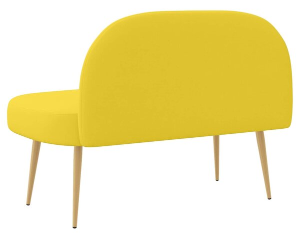 VidaXL Kárpitozott pad háttámlával Halványsárga 110 x 60 x 76 cm