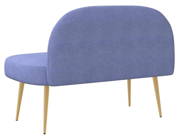 VidaXL Kárpitozott pad háttámlával Farmerkék 110 x 60 x 76 cm
