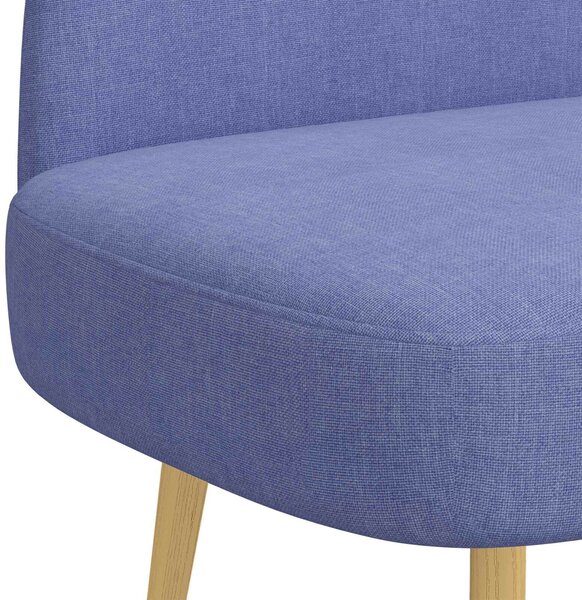 VidaXL Kárpitozott pad háttámlával Farmerkék 110 x 60 x 76 cm