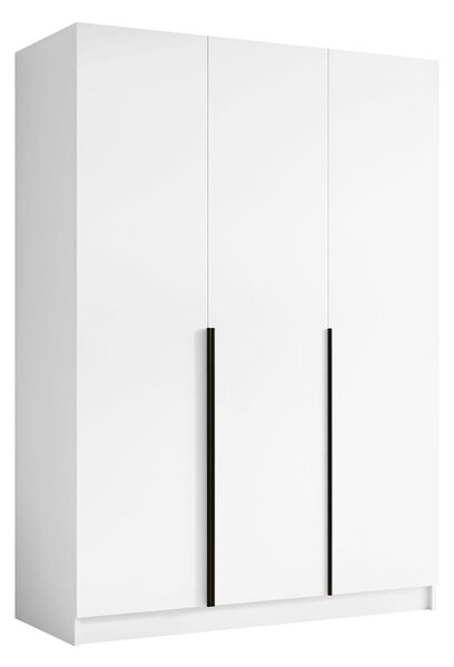 Gardróbszekrény Closico Decoron I, Laminált forgácslap, 215x150x58cm, Fekete, Fehér