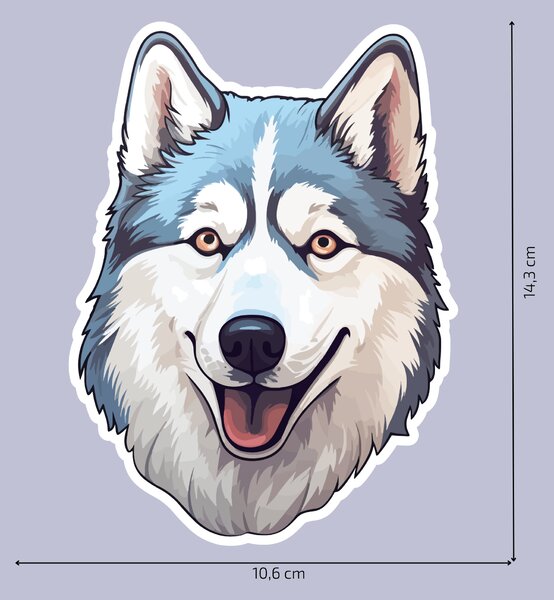 PIPPER. Matrica Husky Méret: 60cm
