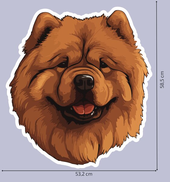 PIPPER. Matrica Chow Chow Méret: 60cm