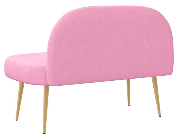 VidaXL Kárpitozott pad háttámlával Rózsaszín 110 x 60 x 76 cm