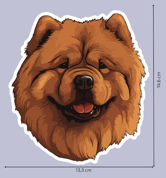 PIPPER. Matrica Chow Chow Méret: 60cm