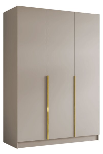 Gardróbszekrény Closico Decoron I, Laminált forgácslap, 215x150x58cm, Kasmír, Aranysárga