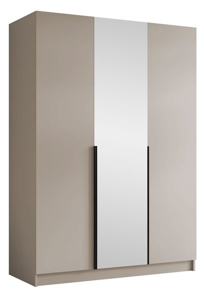 Gardróbszekrény Closico Decoron II, Laminált forgácslap, 215x150x58cm, Fekete, Kasmír