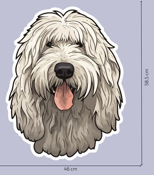 PIPPER. Matrica Komondor Méret: 60cm