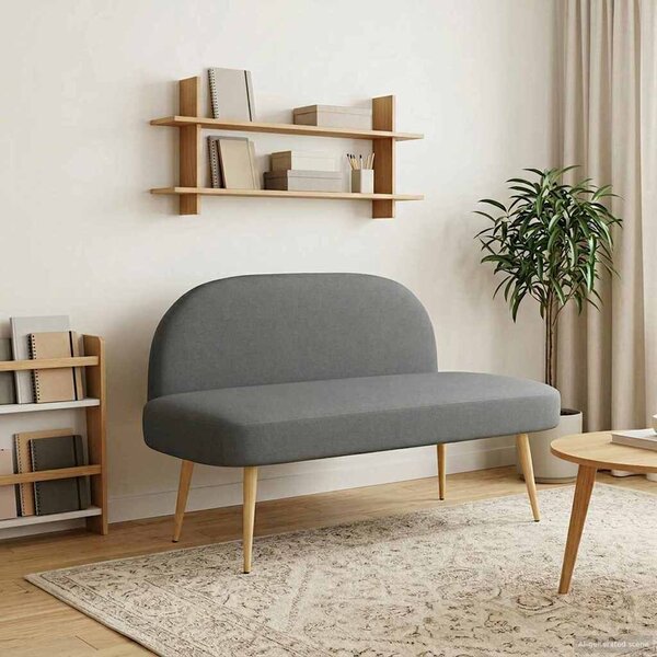 VidaXL Kárpitozott pad háttámlával Sötétszürke 110 x 60 x 76 cm