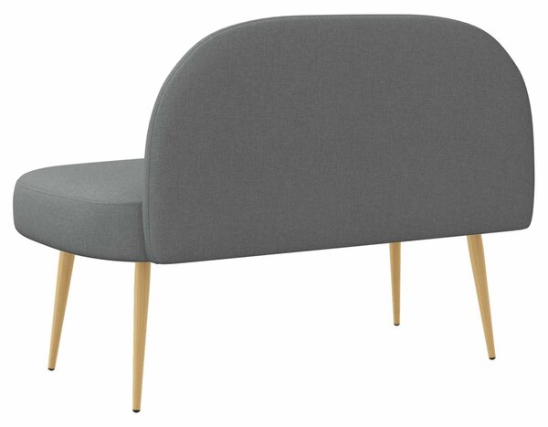 VidaXL Kárpitozott pad háttámlával Sötétszürke 110 x 60 x 76 cm