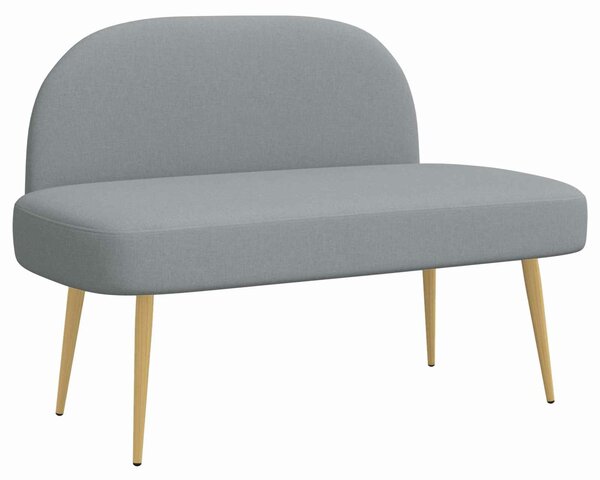VidaXL Kárpitozott pad háttámlával Világosszürke 110 x 60 x 76 cm