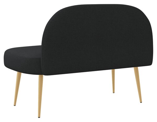 VidaXL Kárpitozott pad háttámlával Fekete 110 x 60 x 76 cm