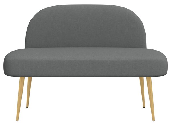 VidaXL Kárpitozott pad háttámlával Sötétszürke 110 x 60 x 76 cm