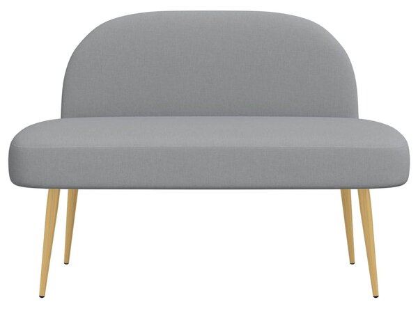 VidaXL Kárpitozott pad háttámlával Világosszürke 110 x 60 x 76 cm