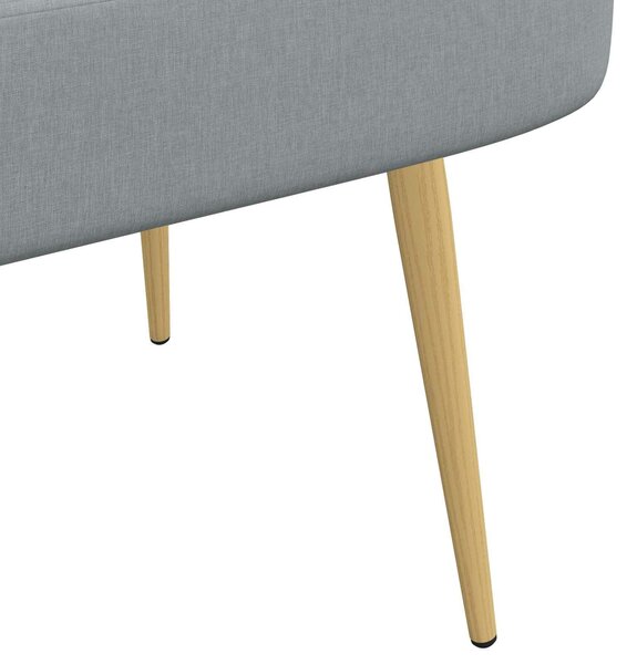 VidaXL Kárpitozott pad háttámlával Világosszürke 110 x 60 x 76 cm