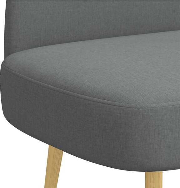 VidaXL Kárpitozott pad háttámlával Sötétszürke 110 x 60 x 76 cm