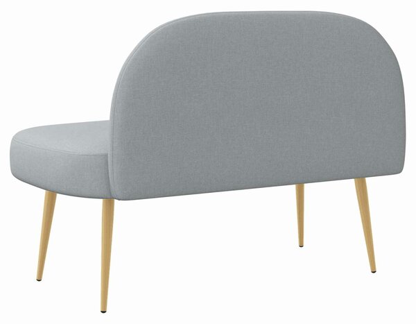 VidaXL Kárpitozott pad háttámlával Világosszürke 110 x 60 x 76 cm