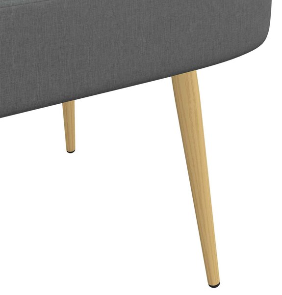 VidaXL Kárpitozott pad háttámlával Sötétszürke 110 x 60 x 76 cm