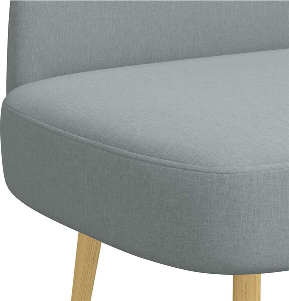 VidaXL Kárpitozott pad háttámlával Világosszürke 110 x 60 x 76 cm